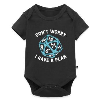 Don't worry, I have a plan - Baby Premium short-sleeve bodysuit - black - Front