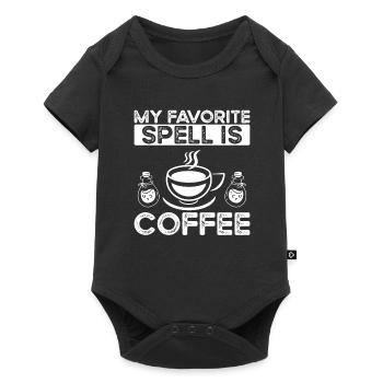 Mein Lieblingszauber Ist Kaffee - Baby Premium Kurzarmbody - Schwarz - Vorne