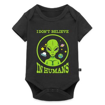 ovni, soucoupe volante, UFO - Body à manches courtes Premium Bébé - noir - Devant