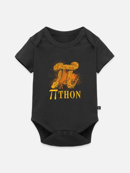 Pi Die Schlange Python - Baby Premium Kurzarmbody - Schwarz