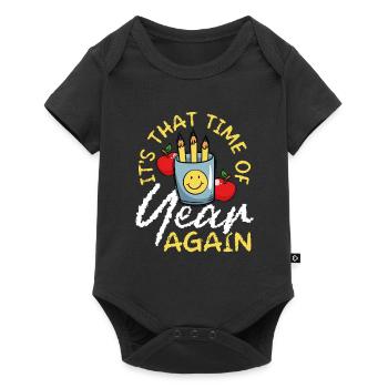 Back to school - Baby Premium short-sleeve bodysuit - black - Front