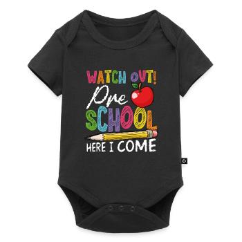 Preschoo Herel I'm coming; - Baby Premium short-sleeve bodysuit - black - Front