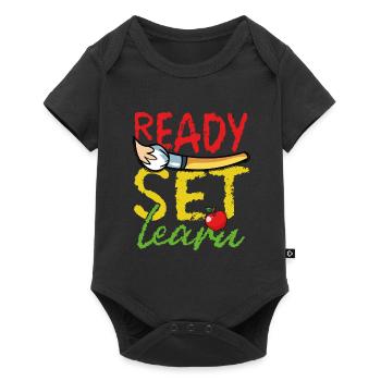 Ready, set, learn - Baby Premium short-sleeve bodysuit - black - Front