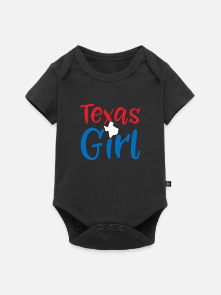 Texas mädchen - Baby Premium Kurzarmbody - Schwarz