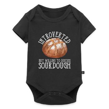 Introverted, but willing to discuss - Baby Premium short-sleeve bodysuit - black - Front