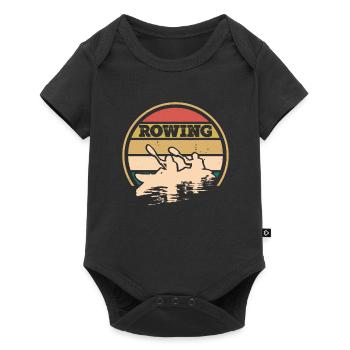 Sunset of the rowing team - Baby Premium short-sleeve bodysuit - black - Front