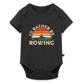 I prefer rowing - Baby Premium short-sleeve bodysuit - black - Front