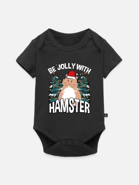 Sei Fröhlich Mit Hamstern - Baby Premium Kurzarmbody - Schwarz