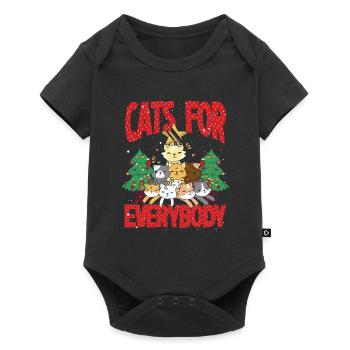 Des chats de Noël pour tous - Body à manches courtes Premium Bébé - noir - Devant