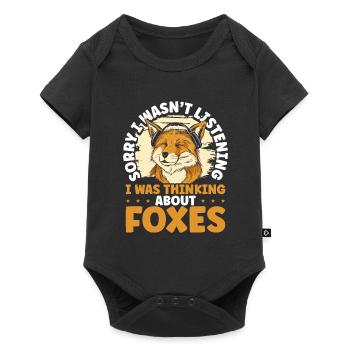 J’ai pensé aux renards - Body à manches courtes Premium Bébé - noir - Devant