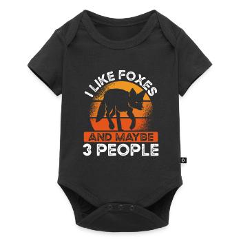J’aime les renards et peut-être trois personnes - Body à manches courtes Premium Bébé - noir - Devant