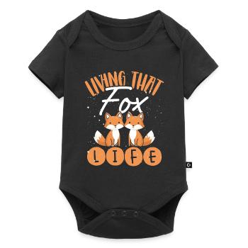 Vivre la vie du renard - Body à manches courtes Premium Bébé - noir - Devant