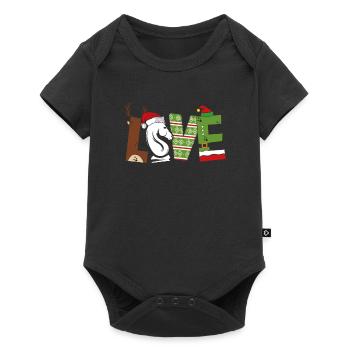 Chess Pieces Christmas Love - Baby Premium short-sleeve bodysuit - black - Front