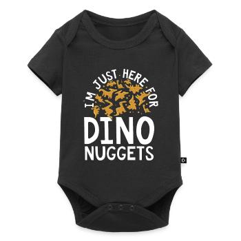 Je ne suis là que pour les pépites de dinosaures - Body à manches courtes Premium Bébé - noir - Devant