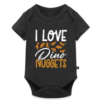 I love dino nuggets - Baby Premium short-sleeve bodysuit - black - Front