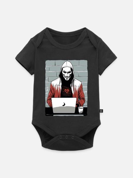 Anonymous Hacker - Baby Premium Kurzarmbody - Schwarz