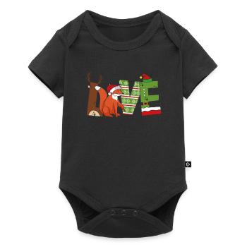 L’amour du renard - Body à manches courtes Premium Bébé - noir - Devant