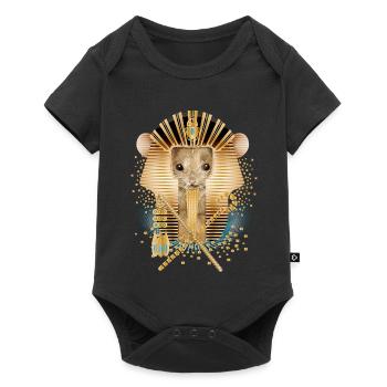 Mouse with Egyptian Pharaoh Mask - Baby Premium short-sleeve bodysuit - black - Front