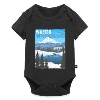 Winter Wonderland - public domain modificated - Baby Premium short-sleeve bodysuit - black - Front