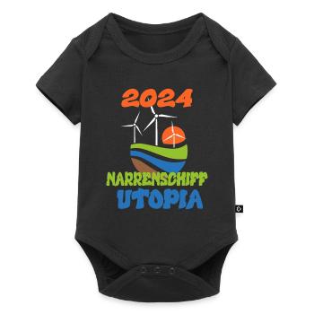 Utopia de la Nef des fous 2024 - Dates - Body à manches courtes Premium Bébé - noir - Devant