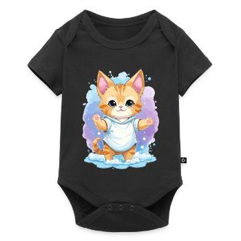 Cute Baby Cat - Baby Premium short-sleeve bodysuit - black - Front