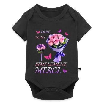 Dites simplement merci. - Body à manches courtes Premium Bébé - noir - Devant