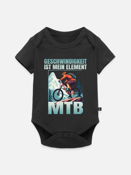 Geschwindigkeit ist mein Element - Baby Premium Kurzarmbody - Schwarz