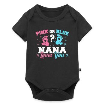 Rosa Oder Blau Nana Liebt Dich - Nana Oma - Baby Premium Kurzarmbody - Schwarz - Vorne