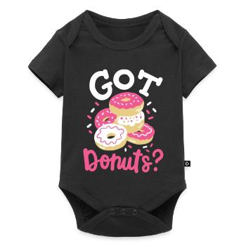 Donuts Donut-Liebhaber - Baby Premium Kurzarmbody - Schwarz - Vorne