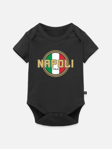 NAPOLI - Baby Premium Kurzarmbody - Schwarz