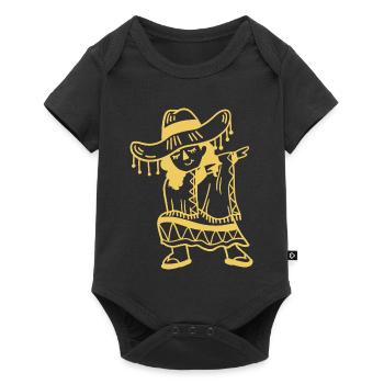 Dabbing Mexikanisches Mädchen Cinco De Mayo - Baby Premium Kurzarmbody - Schwarz - Vorne