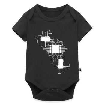 Circuit Net Art - Body à manches courtes Premium Bébé - noir - Devant