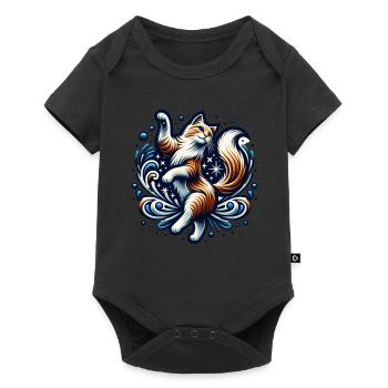 Funny Cat Snow Ugly Christmas - Baby Premium short-sleeve bodysuit - black - Front