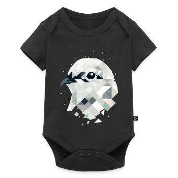 Elegant ptarmigan in geometric art - Baby Premium short-sleeve bodysuit - black - Front