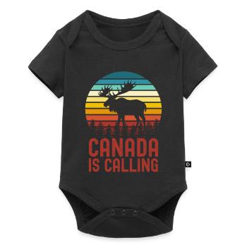 Canada moose - Baby Premium short-sleeve bodysuit - black - Front