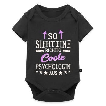 So sieht eine richtig coole Psychologin aus - Baby Premium Kurzarmbody - Schwarz - Vorne