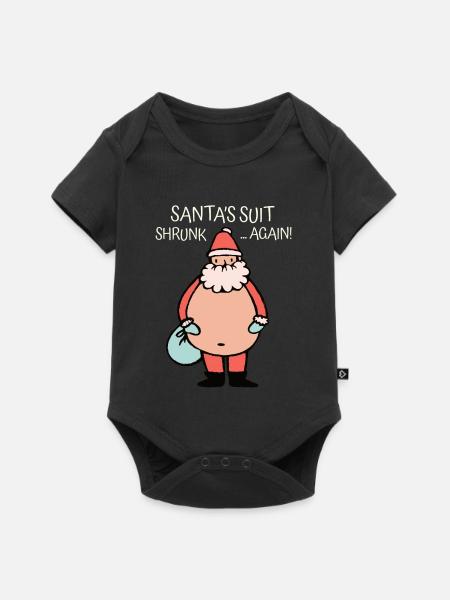 Santa’s Suit Shrunk... Again! - Weichnachtsdesign - Baby Premium Kurzarmbody - Schwarz