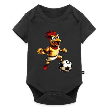 Football au poulet - Body à manches courtes Premium Bébé - noir - Devant