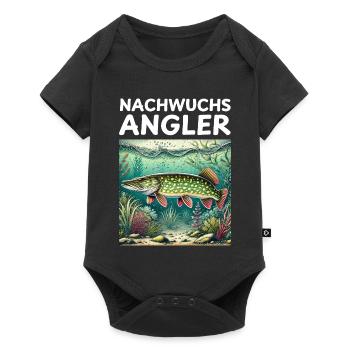 Jeunes pêcheurs - Brochet - Body à manches courtes Premium Bébé - noir - Devant