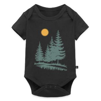 Sunlit Pine Silhouette - Baby Premium short-sleeve bodysuit - black - Front