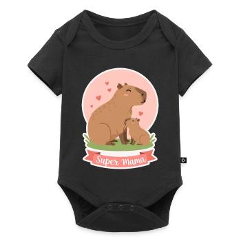 mother kapibara - Baby Premium short-sleeve bodysuit - black - Front