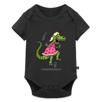 Déguisement du tyrannosaure pour la chasse - Body à manches courtes Premium Bébé - noir - Devant