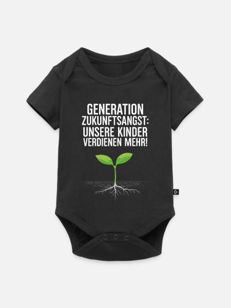 Generation Zukunftsangst - Baby Premium Kurzarmbody - Schwarz