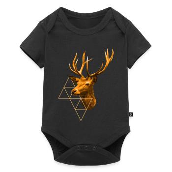 golden stag - Baby Premium short-sleeve bodysuit - black - Front