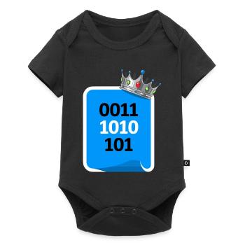 Binär-König - Baby Premium Kurzarmbody - Schwarz - Vorne