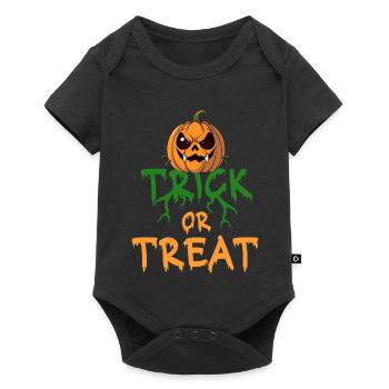 Halloween Trick or Treat Citrouille Dire Horreur - Body à manches courtes Premium Bébé - noir - Devant