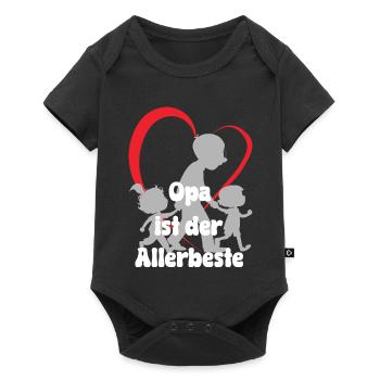 Grandpa is the very best grandpa with grandchildren - Baby Premium short-sleeve bodysuit - black - Front