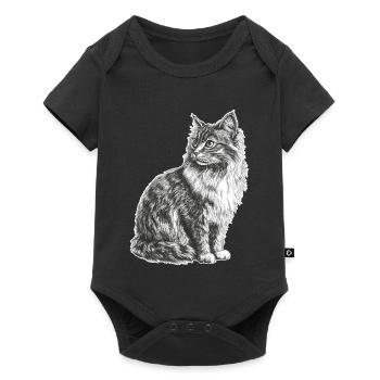 Cat - Baby Premium short-sleeve bodysuit - black - Front