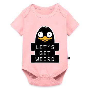 Soyons fous de pingouin bizarre d’oiseau bizarre - Body à manches courtes Premium Bébé - rose - Devant