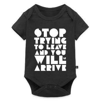 Laotse Zitat - Baby Premium Kurzarmbody - Schwarz - Vorne